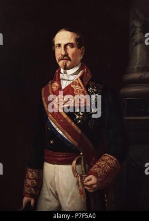 Retrato de Leopoldo O´Donnell, Duque de Tetuán (1809-1867). Militar y político español.  Anónimo. Museum: MUSEO DEL EJERCITO. Stock Photo