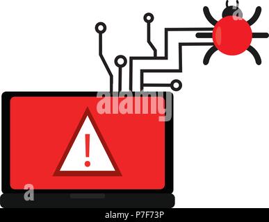 Virus Computer background Stock Vector
