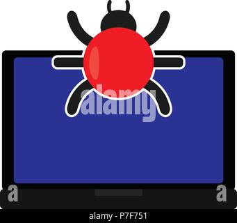 Virus Computer background Stock Vector