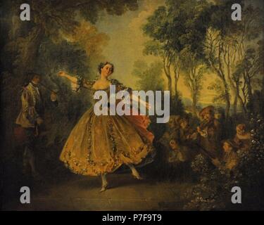 Nicolas Lancret (1690-1743). French painter. La Camargo Dancing, first half of the 18th century. The State Hermitage Museum. Saint Petersburg. Russia. Stock Photo