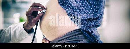 Cropped image of doctor examining pregnant woman Stock Photo