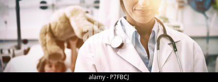 Portrait of doctor holding tablet computer Stock Photo