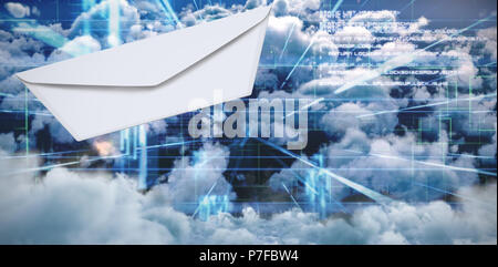 Composite image of graphic of envelope on white background Stock Photo