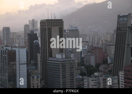 Sabana Grande Caracas Business District from CitiBank Tower (El Recreo Shopping Mall, Centro Comercial El Recreo). Vicente Quintero Marcos Kirschstein Stock Photo