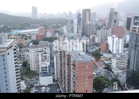 Sabana Grande Caracas Business District from CitiBank Tower (El Recreo Shopping Mall, Centro Comercial El Recreo). Vicente Quintero Marcos Kirschstein Stock Photo