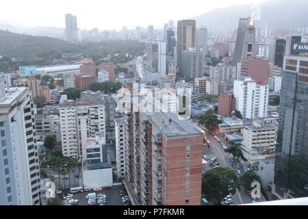 Sabana Grande Caracas Business District from CitiBank Tower (El Recreo Shopping Mall, Centro Comercial El Recreo). Vicente Quintero Marcos Kirschstein Stock Photo