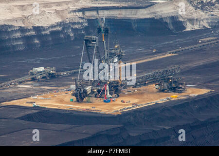 brown coal open pit Landscape Inden Germany RWE Power Industry