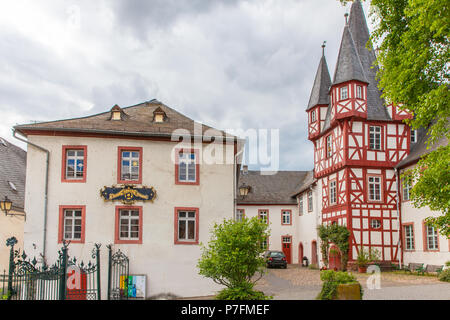 Ruedesheim Germany  circa Mai 2018 Rüdesheim t Rom antic Cities  at the Rhine Stock Photo