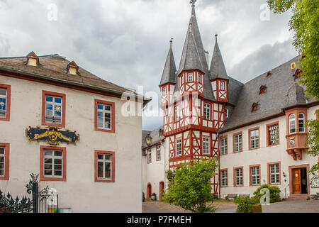 Ruedesheim Germany  circa Mai 2018 Rüdesheim t Rom antic Cities  at the Rhine Stock Photo