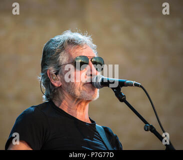 Hyde Park, London, United Kingdom. 6th July 2018. Roger Waters performs on Day 1 of Barclaycard presents British Summer Time in Hyde Park. Michael Tubi/Alamy Live News Stock Photo