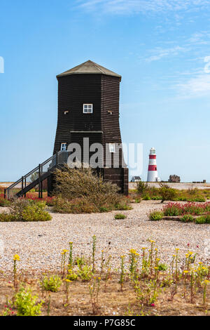 The Orfordness Rotating Wireless Beacon, known simply as the Orfordness Beacon or sometimes the Black Beacon, was an early radio navigation system Stock Photo