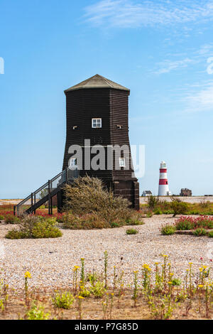 The Orfordness Rotating Wireless Beacon, known simply as the Orfordness Beacon or sometimes the Black Beacon, was an early radio navigation system Stock Photo