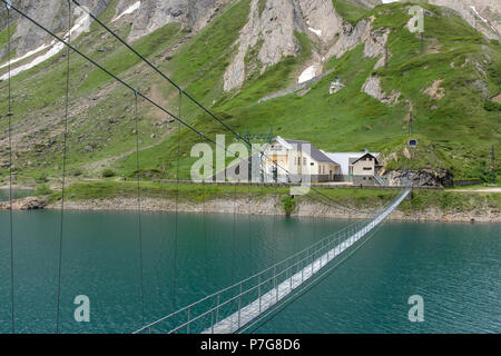 Lake of Morasco, located in Piedmonte, Italy at 1815m above the sea level. Stock Photo