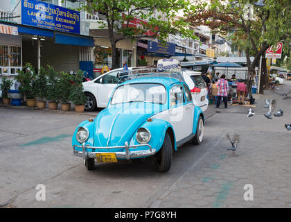 old VW Beetle car, Vientiane, Laos, Asia. Stock Photo