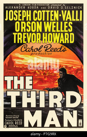 The Third Man (1949) directed by Carol Reed and starring Orson Welles, Joseph Cotten and Alida Valli. Classic British noir set in post war Vienna, Harry Lime, Cuckoo clocks and Anton Karas’ zither score. Stock Photo