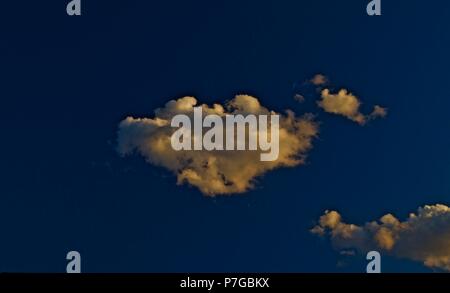 Evening Cloud (Manta and Young) in Sunset over Canyon, Texas Stock Photo