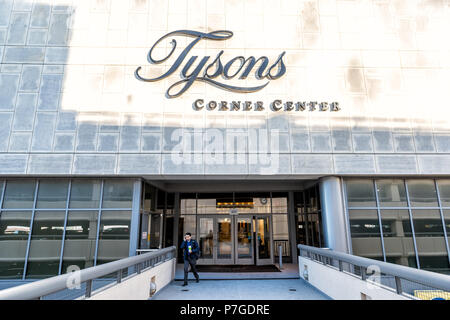 Tysons, USA - January 26, 2018: Swarovski closeup store sign