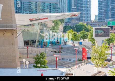 Ripleyâ€™s Aquarium of Canada is a popular tourist attraction in Toronto Ontario Canada. Stock Photo