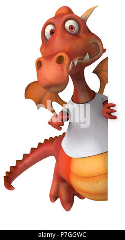 Dragon with a white tshirt Stock Photo