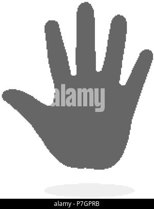Teenager palm isolated on white background. Simple thenar symbol illustration Stock Vector