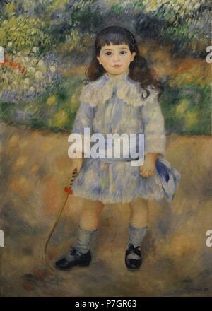 Pierre-Auguste Renoir (1841-1919). French painter. Impressionist style. Child with a whip, 1885. Oil on canvas. The State Hermitage Museum. Saint Petersburg. Russia. Stock Photo