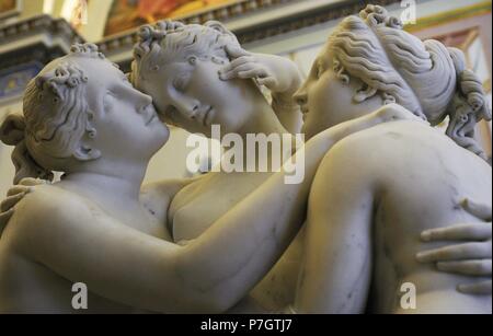 Antonio Canova (1757-1822). Italian sculptor. The Three Graces, 1813-1816. Detail. The State Hermitage Museum. Saint Petersburg. Russia. Stock Photo