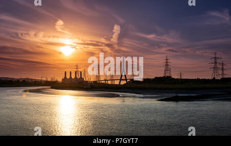 Connah's Quay at sunset Stock Photo