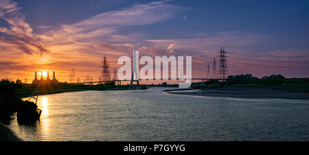 Connah's Quay at sunset Stock Photo