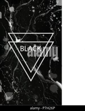Black marble background Vector. stone texture illustration Stock Vector