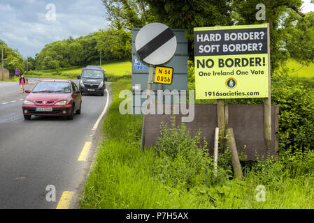 European border between the Republic of Ireland and Northern Ireland, which could become a hard border after the Brexite Stock Photo
