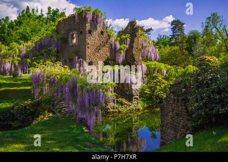 The famous Garden of Ninfa in the spring, Lazio, Italy Stock Photo