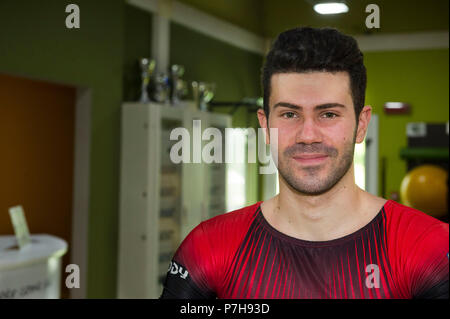 Vimercate - Aerobic Gymnastics, - Davide Donati (Aerobic Fusion) have won the title of world champions of aerobic gymnastics at Guimares in Portugal 1 Stock Photo