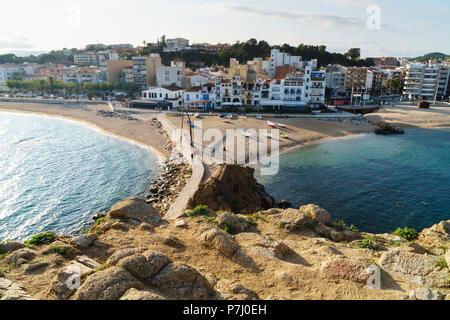 Girona, region of, Catalonia northern Spain - the Costa Brava seaside resort of Blanes. Sa Palomera (the dovecote, or isolated place in Spanish) stand Stock Photo