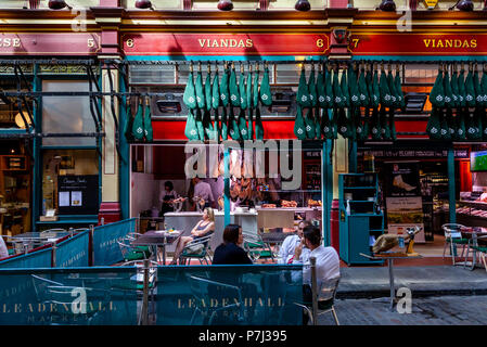 Viandas Restaurant At Leadenhall Market, London, United Kingdom Stock Photo