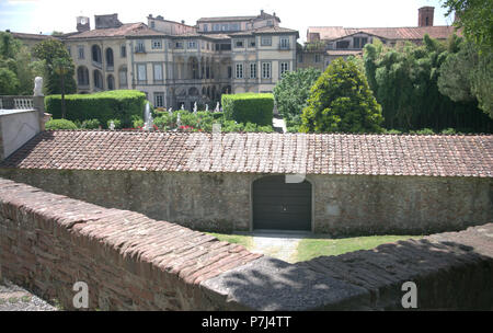 Platform Saint Frediano in Lucca Italy Stock Photo