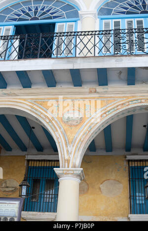 Beautifully restored ornate architecture in Havana, Cuba. Stock Photo