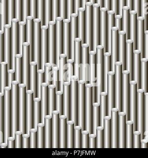 Seamless vector gradient grey tubing pattern Stock Vector