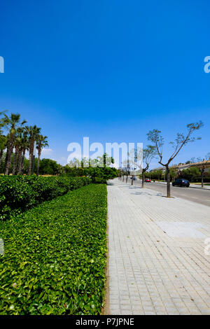 Public municipal botanical park of Salou on the Costa Dorada on the coast of Catalonia Spain Stock Photo