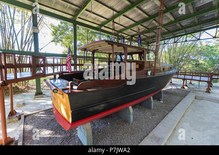 Ernest Hemingway's boat named Pilar at Finca Vigía, in San Francisco de Paula Ward in Havana, Cuba Stock Photo