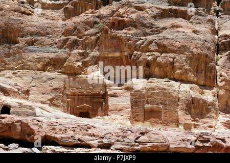 Petra. Importante enclave arqueológico en Jordania. Capital del antiguo reino Nabateo. Stock Photo