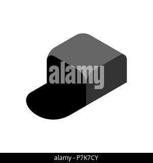 Baseball cap isometric isolated. Headdress Vector illustration Stock Vector