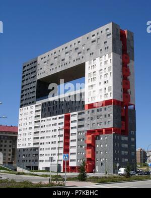 EDIFICIO MIRADOR EN SANCHINARRO - 2004. Author: LLEO BLANCA / ESTUDIO MVRDV. Location: EDIFICIO MIRADOR, MADRID, SPAIN. Stock Photo