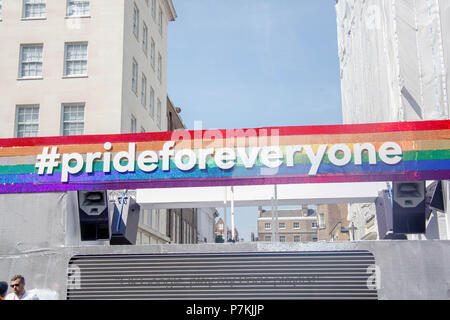 London, UK. 7th July 2018. Pride in London Credit: Alex Cavendish/Alamy Live News Stock Photo