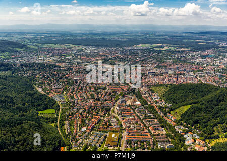 Arial view of Freiburg, Freiburg im Breisgau, Breisgau, Baden-Wuerttemberg, Germany Stock Photo