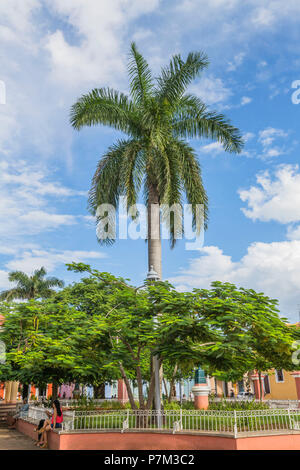 City Park, Plaza Marti, Remedios, Villa Clara Province, Cuba, Cuba, Greater Antilles, Caribbean Stock Photo