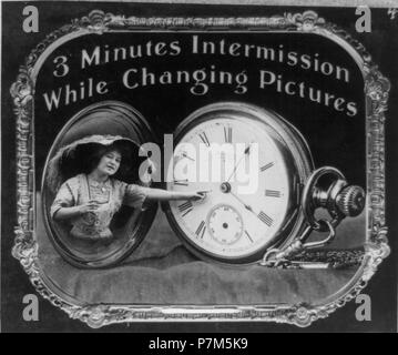 3 minutes intermission while changing pictures Stock Photo