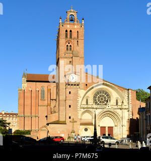 France, Haute Garonne, Toulouse, place Saint Etienne, Saint Etienne Cathedral Stock Photo