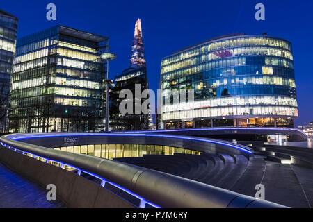 England, London, Southwark, London Bridge City, The Scoop and More London Riverside Offices Stock Photo