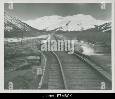 Twisted Rails Earth movement twisted rails near Whittier Railroad, Alaska Stock Photo ...