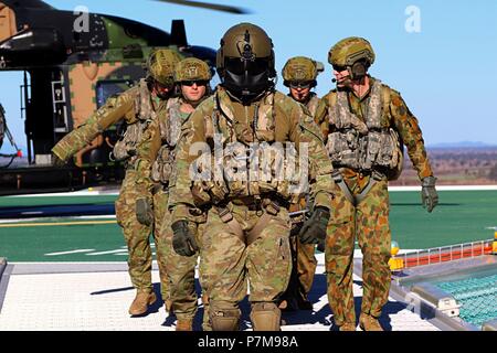 Interoperability in joint training exercises like Hamel is especially critical when it comes to operations like aeromedevac. USARPAC’s Pacific Pathways provides extraordinary training and readiness opportunities for U.S. Army units like the Indiana National Guard’s 76th Infantry Brigade Combat Team as it trains side-by-side with Australian Forces Command. Stock Photo